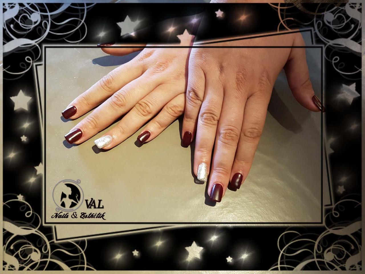 Ongles en gel & vernis semi-permanent bordeaux