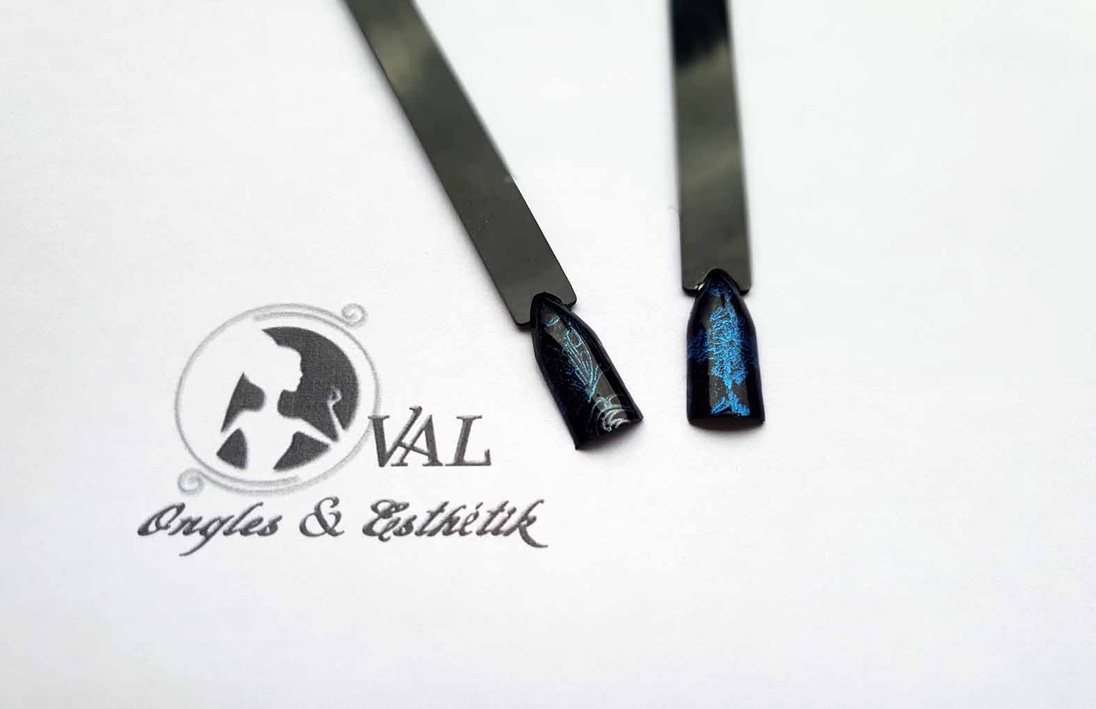 Nail Art Stamping et effet chrome