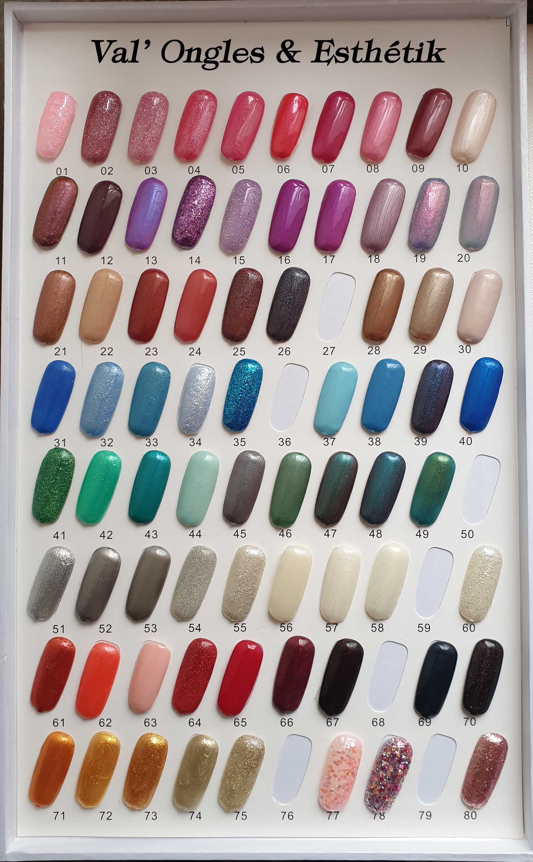 Gels nacrés et pailletés