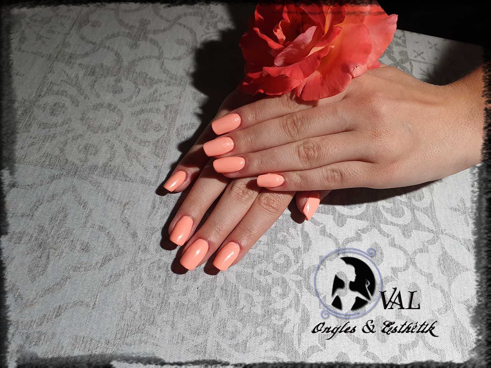 Rallongement gel - semi permanent Corail